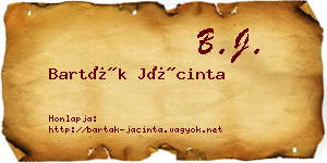 Barták Jácinta névjegykártya